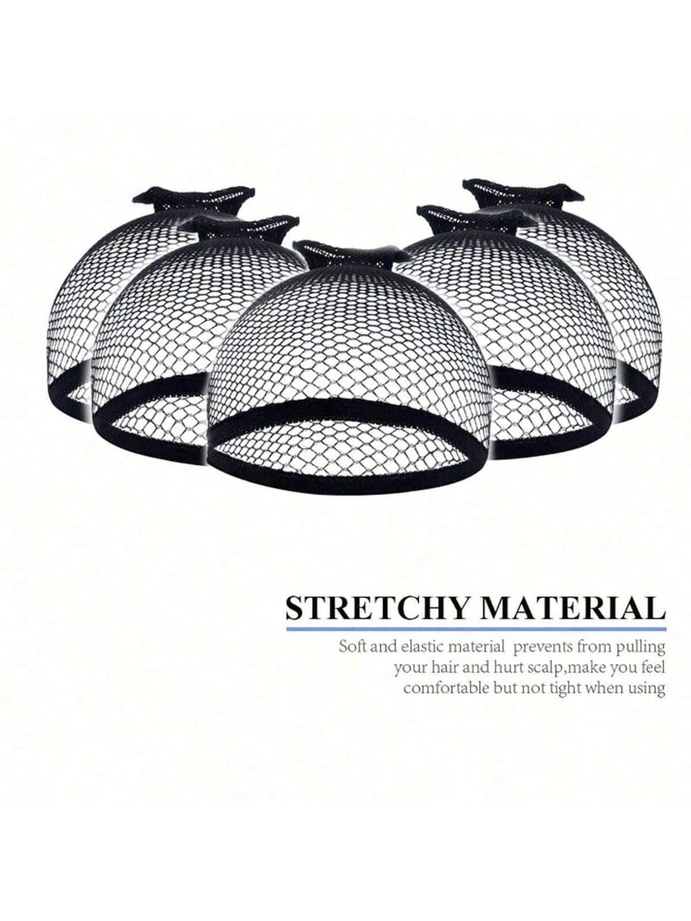 Black Wig Cap, Breathable Mesh Wig Net, Unisex Mesh Wig Cap, Wig Hair Net, Black Non-Slip Breathable Stretch Nylon Wig Cap Set, Long Wig Cap, Stretchable High Elastic Durable Hair Net, Wig Care Set, Wig Accessories