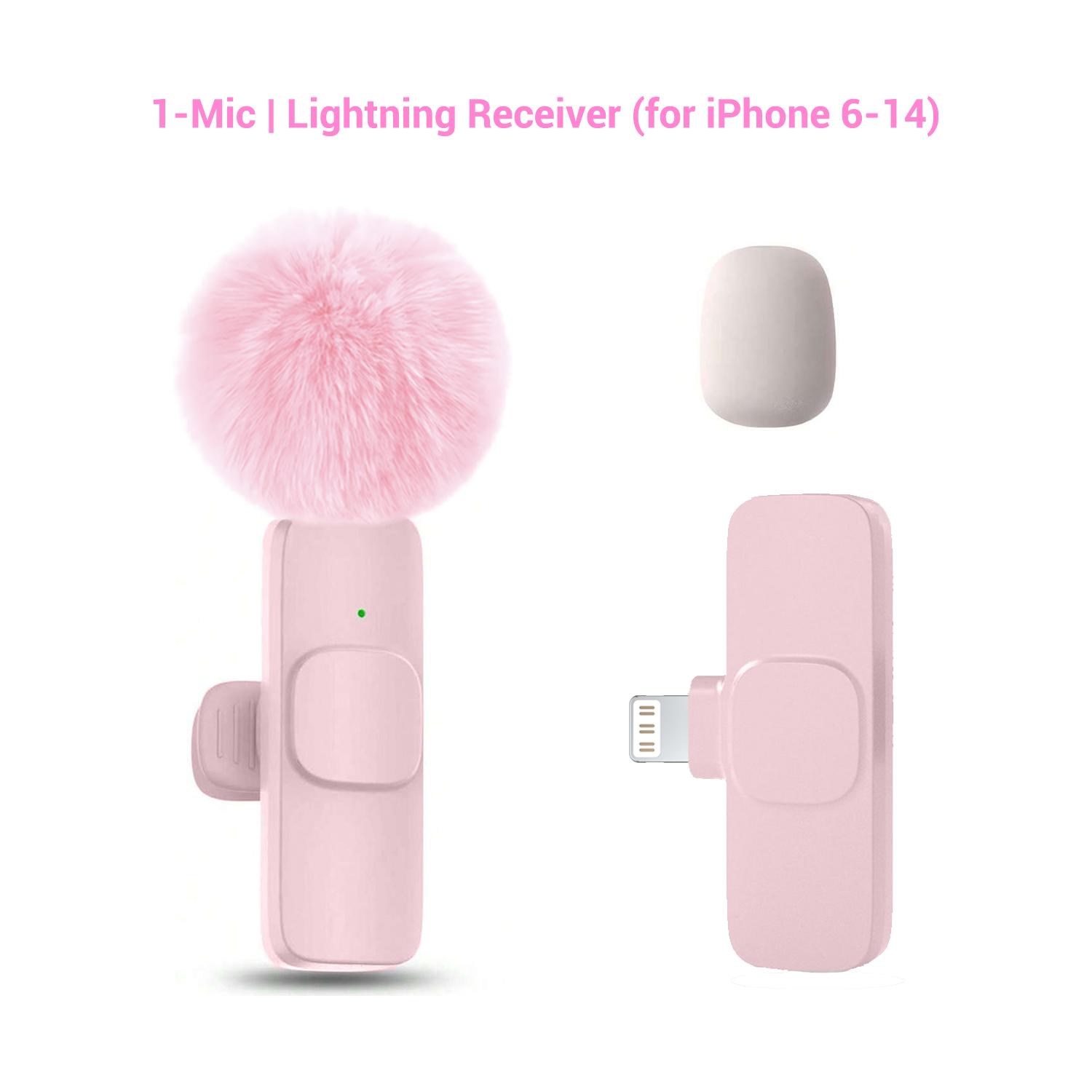 Professional Wireless Lavalier Microphone, USB Rechargeable Plug-and-Play Lapel Mic for Video Recording, Teaching, Interviews and Podcasts