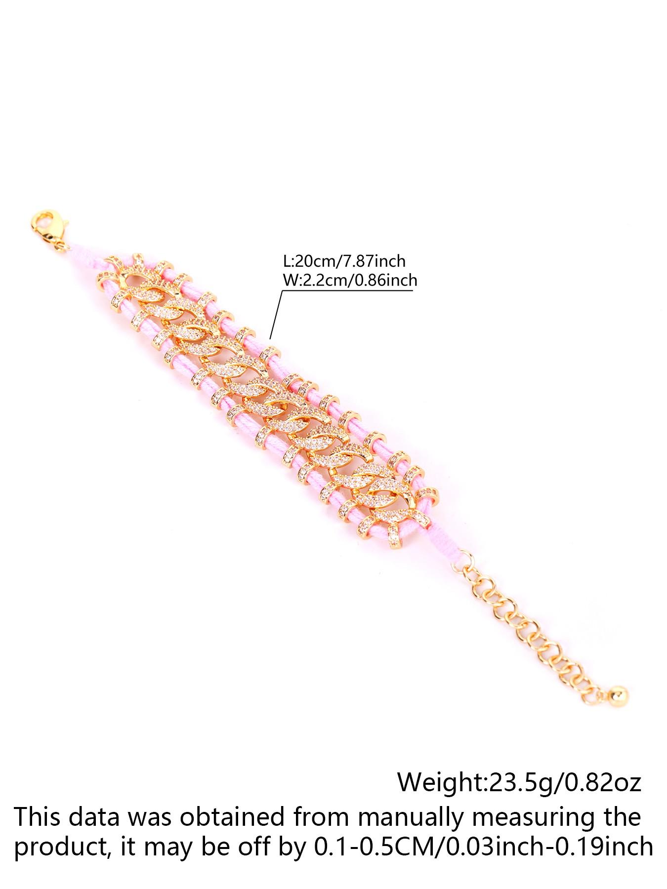 Luxury Vintage Full-Diamond Wool Braided Bracelet | Niche High-End Colorful Crystal Design | Exotic Jewelry | Perfect for Stylish Sister Matching & Street Looks