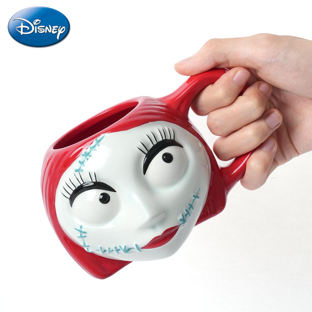 Disney Official Licensed Nightmare Before Christmas Jack & Sally Ceramic Mug 19 FL OZ Coffee Cup 1PC Couple Collectible Ornaments Perfect for Christmas & Valentine's Day Gifts MN-26816