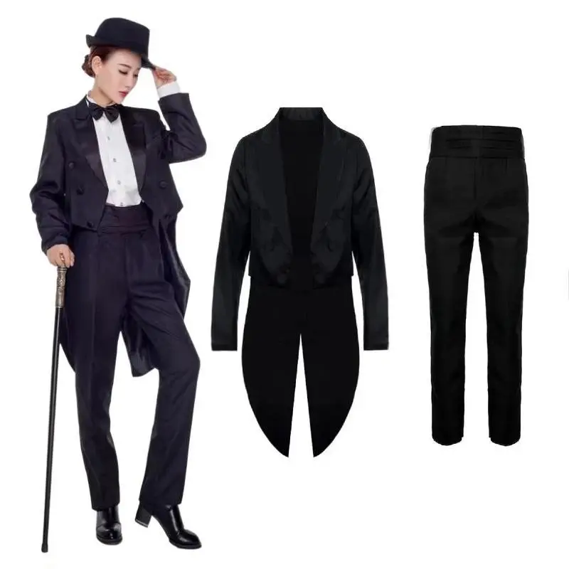 Men's Tuxedo Suits Set Classic Formal Tailcoat Tuxedo 2 Pcs Sets Women Fashion Party Wedding Prom Clothing Male (Jacket+Pants)