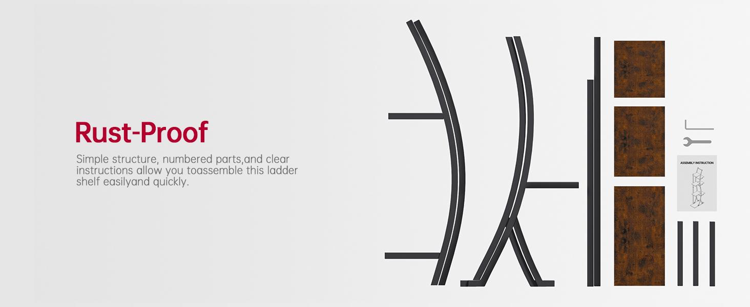 7-Tiered Decorative Plant Stand with Adjustable Grow Lights and Paint Finish - 62" Tall Metal Flower Display Shelf, Curved Design Pot Organizer Set for Living Room, Patio, Balcony Decoration, Standing Rack with Wall Strap for Indoor & Outdoors