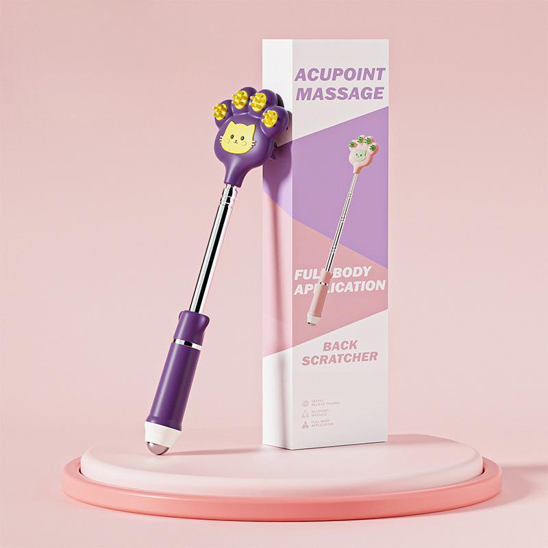 Practical Multi-Functional Extendable Scratch Back Scratcher Body Care, Self-Scratching Cat Claw Tool, Creative Gift for Colleagues Friends