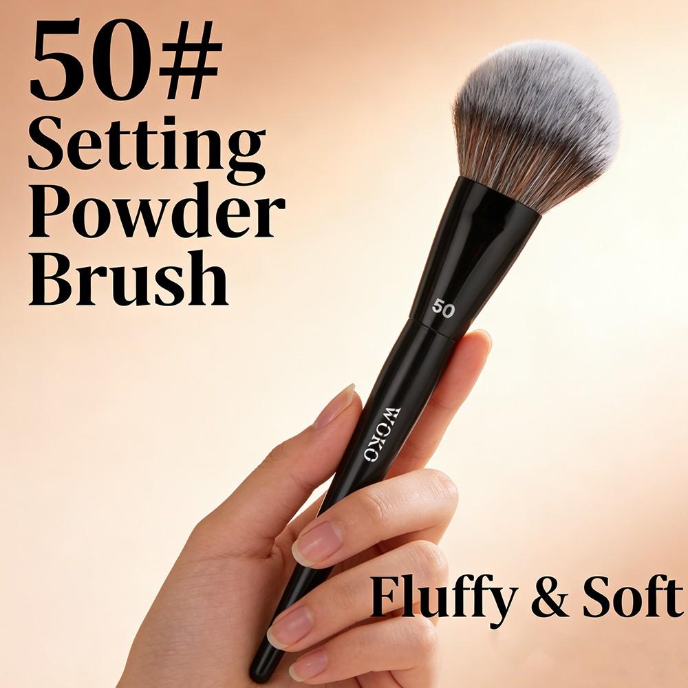 50# Powder Brush Peach Heart Contour Sculpting, Synthetic Hair Face Bronzer, Blush Setting Makeup Tool, Essential Beauty Accessory