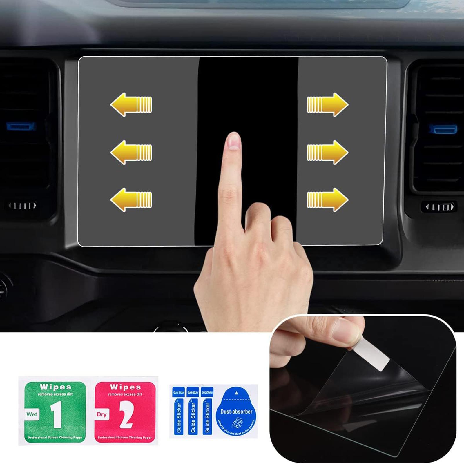 Canvcle 2 Pack Anti Glare Screen Protector for 2021-2025 Ford Bronco 12-Inch Touchscreen, 9h Tempered Glass Protector for 2025 Bronco Accessories, Navigation Protective Film Anti Fingerprint Cover Protection