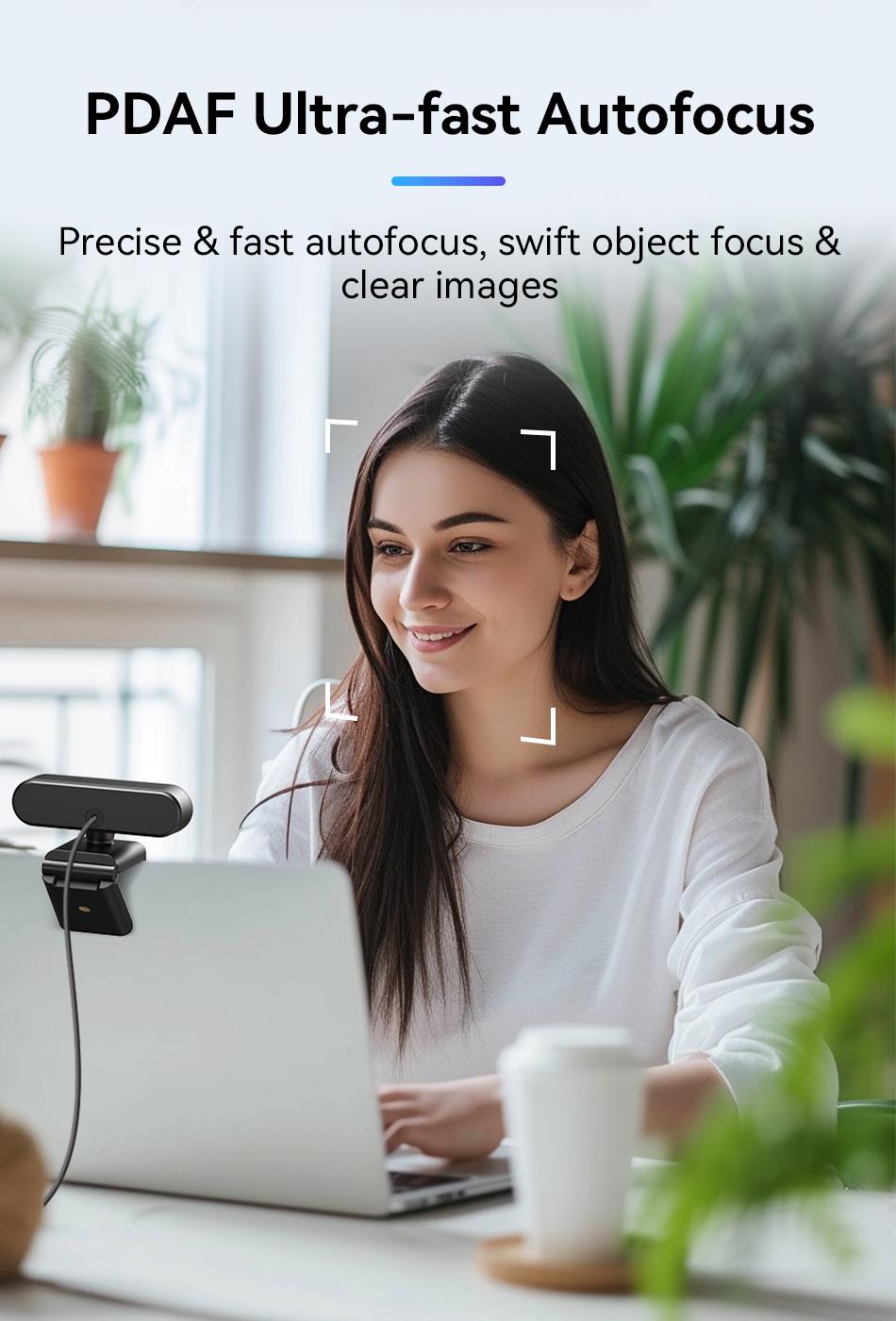 EMEET C60E 4K Ultra HD Webcam with Auto Focus 73° FOV for PC Gaming Switch2 Computer Camera 4K@30fps 1080P@60fps Fast AutoFocus Auto Light Correction Plug & Play with Privacy Cover for Streaming Working Gaming, TikTokShopBlackFriday EMEET C60E 4K Ultra HD Webcam with Auto Focus 73° FOV for PC Gaming Switch2 Computer Camera 4K@30fps 1080P@60fps Fast AutoFocus Auto Light Correction Plug & Play with Privacy Cover for Streaming Working Gaming, TikTokShopBlackFriday