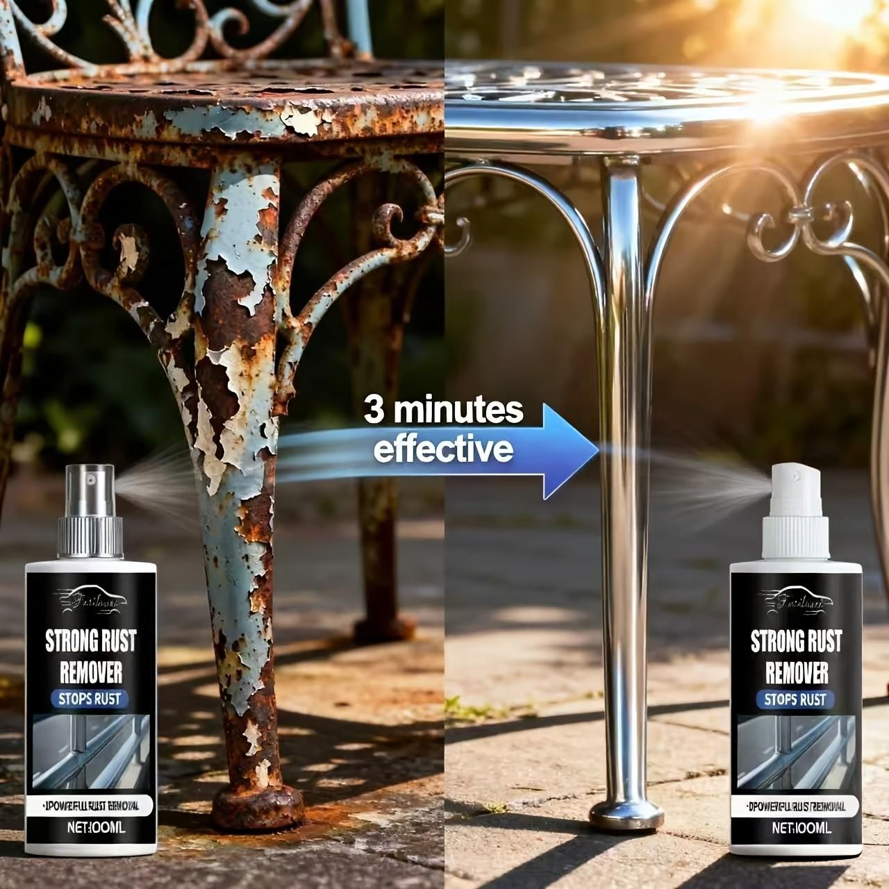 Powerful Rust Remover 100ML, Effective Anti-Rust Spray for Metal Railing, Provides Rust Protection, Polishes and Restores Surfaces