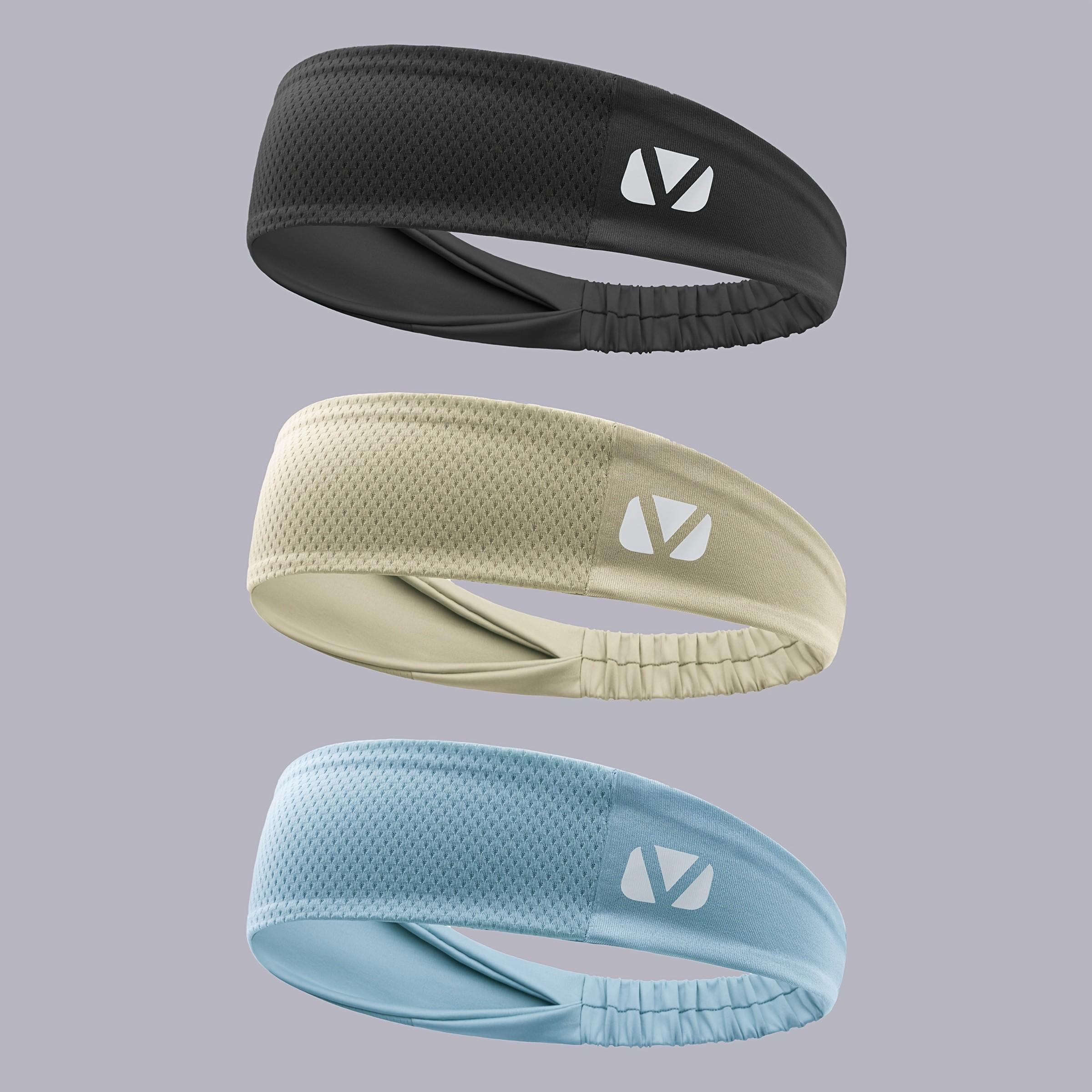 3-Pack Sports Sweatbands for Men and Women, Breathable and Non-Slip, Ideal for Running, Fitness, Yoga, Hiking, Stay Dry and Comfortable