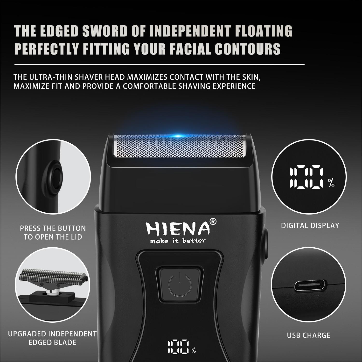 electric hair clipper adopts a cordless design, equipped with stainless steel sharp blade and silent motor, supports oil head and gradient styling, and can also shave beard and body hair. It provides a limit comb and adjustable blade suitable for home use
