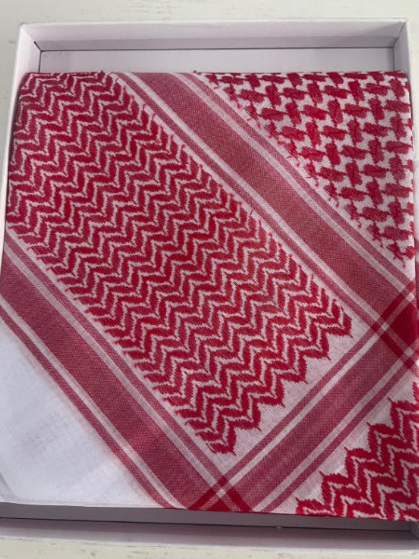 Shemagh Arab Headscarf, Loose-Fit All-Over Print Men's Scarf, Windproof Dubai Arabic Headwrap, Fashion Accessory Muslim Headscarf 55 Inches
