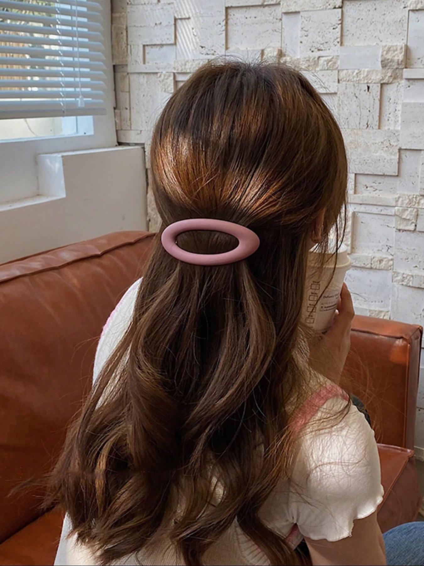 Minimalist Oval Hollow Out Design Hair Clips, Elegant Hair Accessories for Women & Girls, Minimalist Headwear Suitable for Daily and Party Use, Hair Clip Set