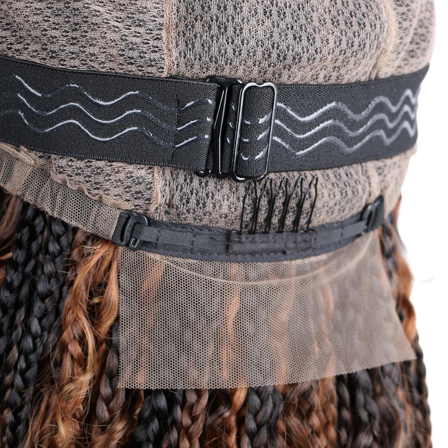 Braided Wigs for Women 16inch 13x6HD Braided Lace Front Wigs Boho Braided Wigs with Baby Hair Black Goddess Box Braid Wig Premium Synthetic Braided Lace Front Wigs