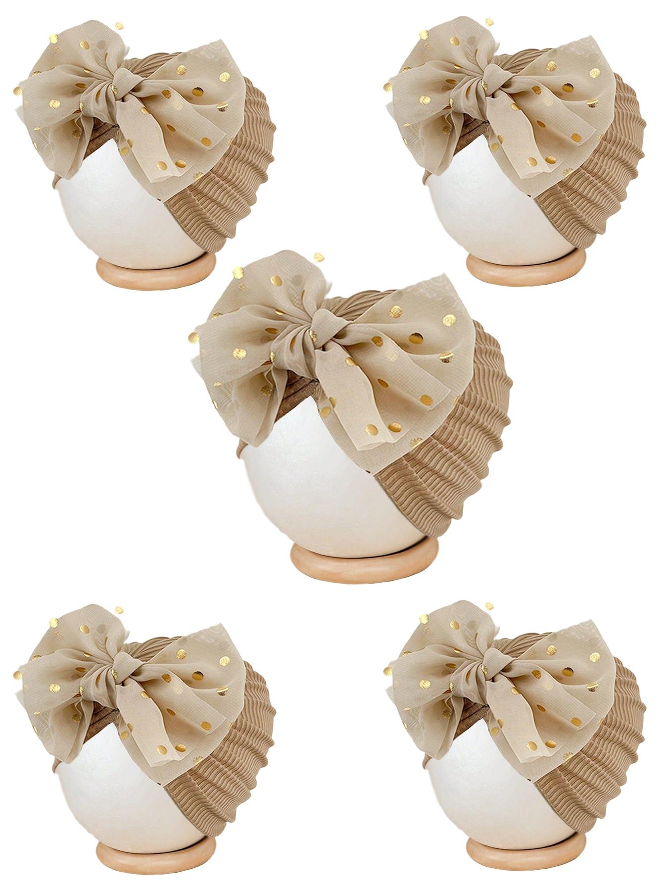 5-piece set of candy-colored cute baby headbands, princess girl hair accessories, suitable daily and all-season wear, with fashionable knot design