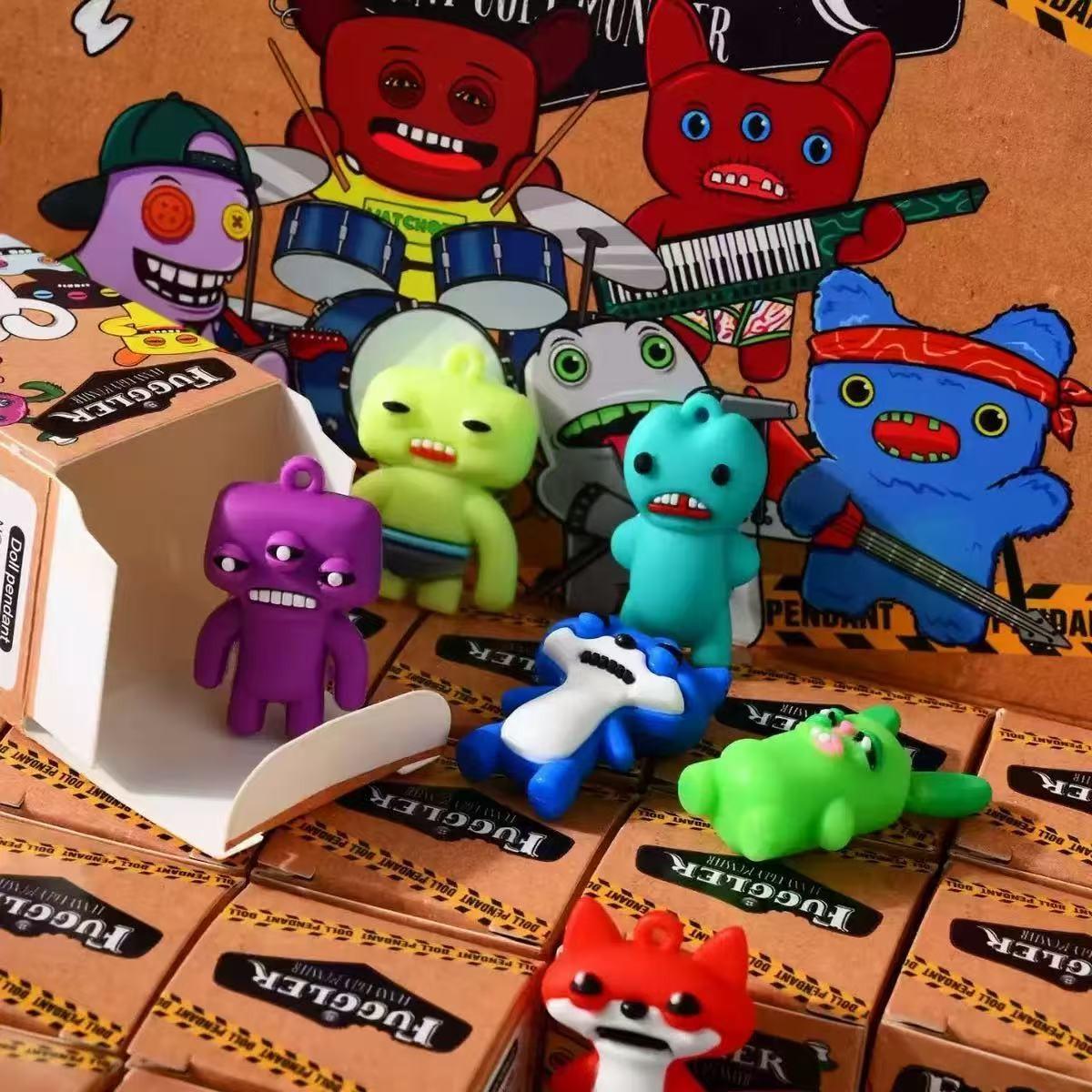 New 24-Pack Fuggler Monster Keychain Charms, Funny Student Hanging Accessories, Christmas New Year Gift Ideas, Best Present for Kids, Cool Keychains