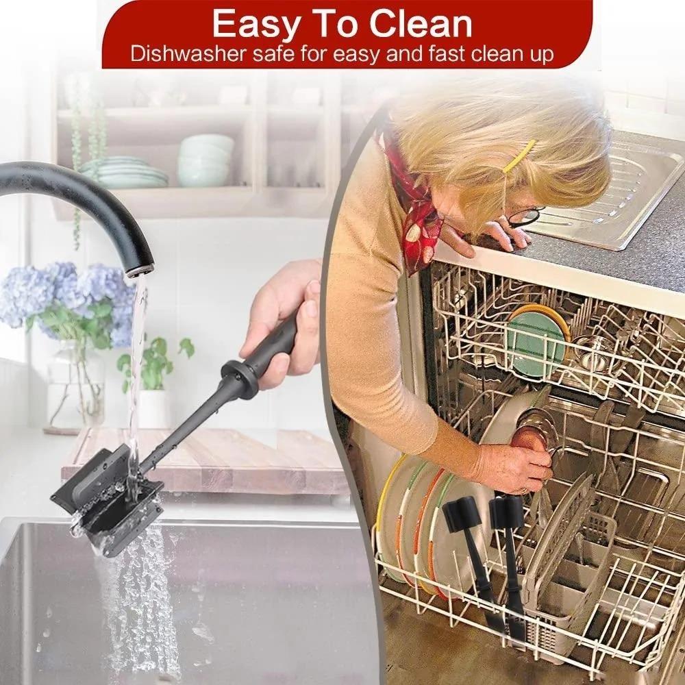 High Heat Burger Masher & Meat Tenderizer: Non-Stick Food-Grade Coating, Heat-Resistant Handle. Ideal for Ground Beef, Turkey, and Mashed Potatoes. Your Essential Kitchen Prep Tool for Efficient Cooking. Kitchen Gadget