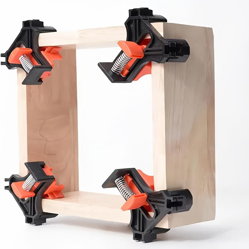 4pcs Adjustable Spring-Loaded Right Angle Corner Clamps - Heavy-Duty Plastic Woodworking Clamps with Ergonomic Handle & Locking Mechanism, Clamp with Thread, Multi-angle Clamping For Cabinets, Photo Framing 4pcs Adjustable Spring-Loaded Right Angle Corner Clamps - Heavy-Duty Plastic Woodworking Clamps with Ergonomic Handle & Locking Mechanism, Clamp with Thread, Multi-angle Clamping For Cabinets, Photo Framing