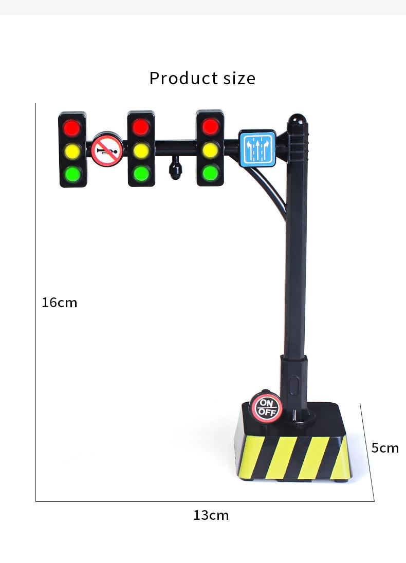 Educational Traffic Light Set, Interactive Teaching Aid, Durable Design, Enhances Game Experience, Car Toy Scene