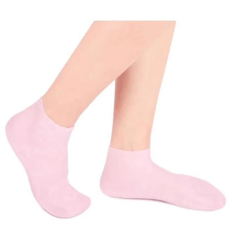 Silicone Foot Care Socks for Dry Feet and Cracked Heels, Softening Rough Skin, Elastic Fit, Moisturizing, Prevents Cracks, Beach Socks