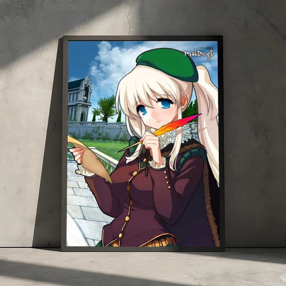 Classic M-Mabinogi Painting Calligraphy Gallery-Quality Canvas Wall Art Poster | Waterproof & Fade-Resistant | Minimalist Unframed Design | Living Room, Bedroom & Office Decor | Multiple Sizes | Holiday gifts