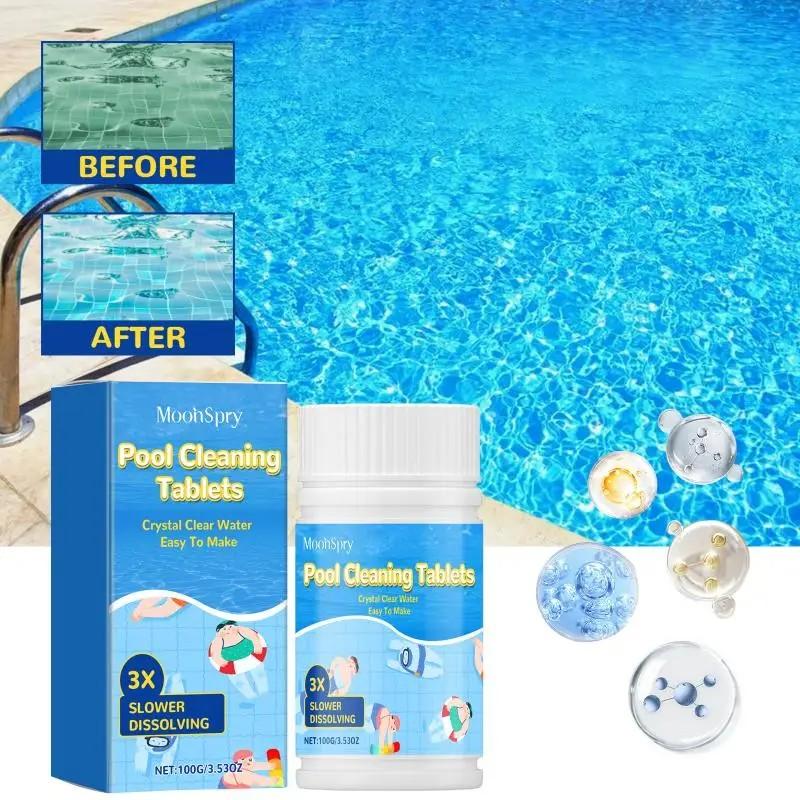 Pool Winterizing Cleaner, Fast Acting Water Clarifier, Flocculant, Prevents Turbidity, Odor Eliminator, Ideal for Family Pools, Pool Cleaner Tablets