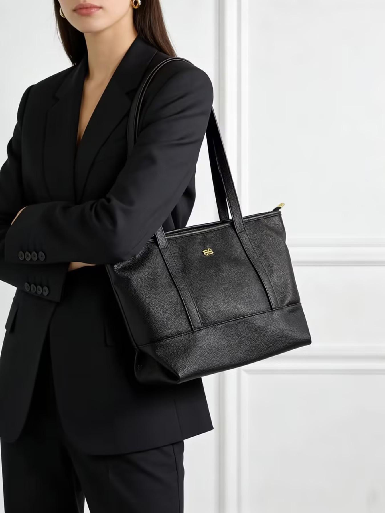 House of Littlebunny Corporate Daily Tote Bag, Sophisticated Leather Design, Organizational Compartments, Ideal for Career Women