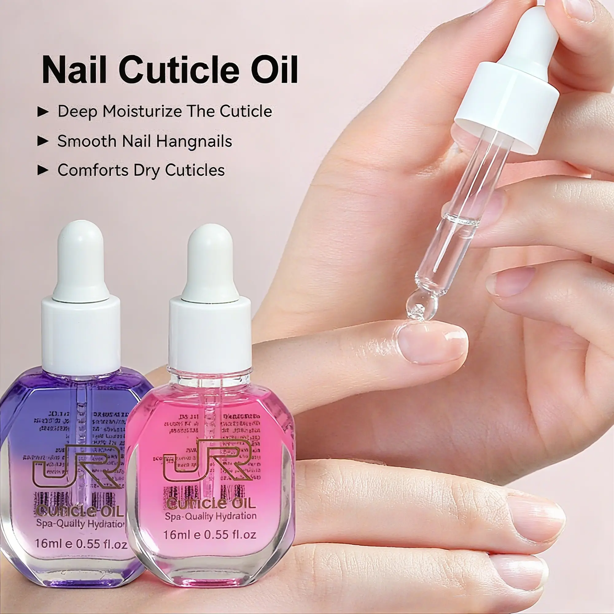 JR 2pcs 16ml Naturale Revitalizing cuticle oil after gel polish For Nails - Repairs Cuticles Overnight - Moisturizes and Strengthens Nails and Cuticles-Remedy For Damaged Skin And Thin Nails