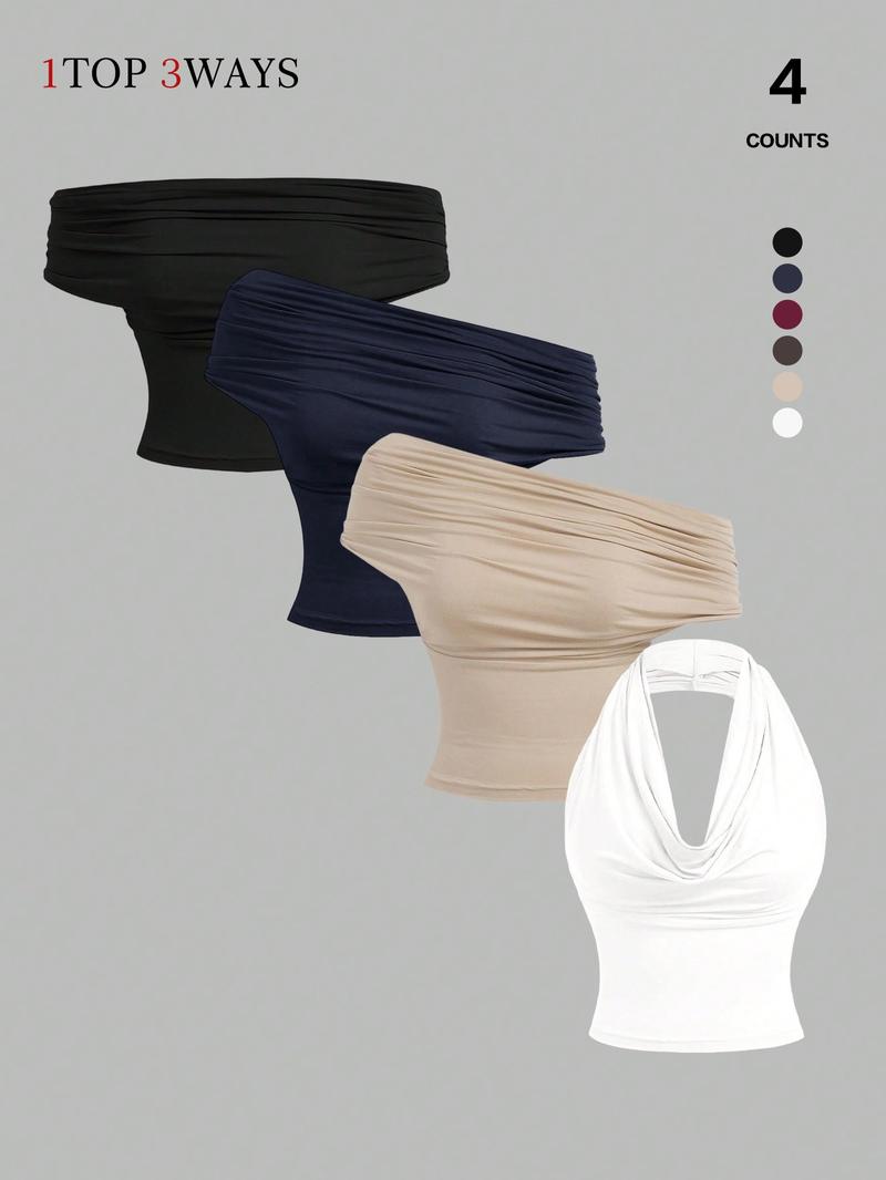 Women's Three-Way Convertible Vest Top, Slim Fit Design, Ideal for Daily Wear & Stylish, Perfect for Trendy Looks