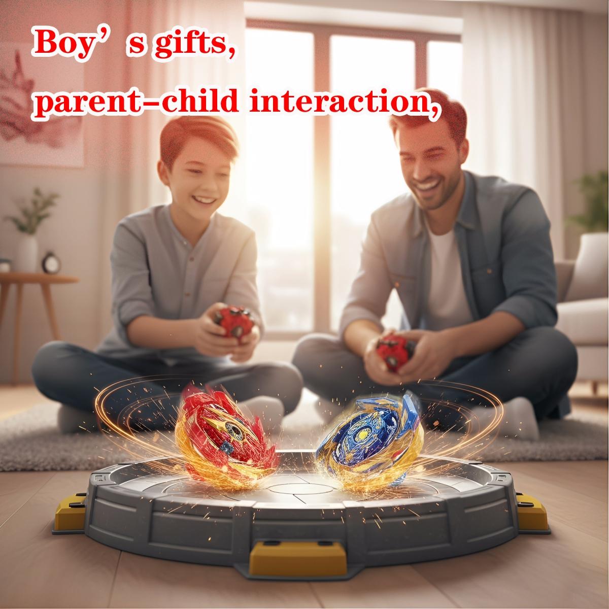 Upgraded Alloy Explosive Combat Gyro Toy Set, Includes Gyro Launcher Grip, Fusion Design Gift for Game Enthusiasts, Collectible Toys