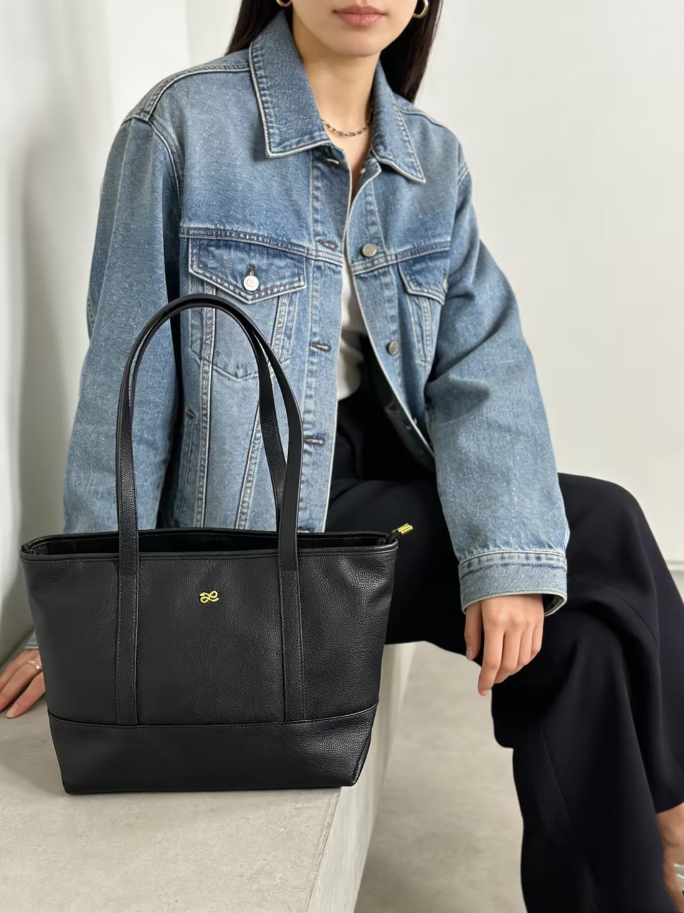 House of Littlebunny Corporate Daily Tote Bag, Sophisticated Leather Design, Organizational Compartments, Ideal for Career Women