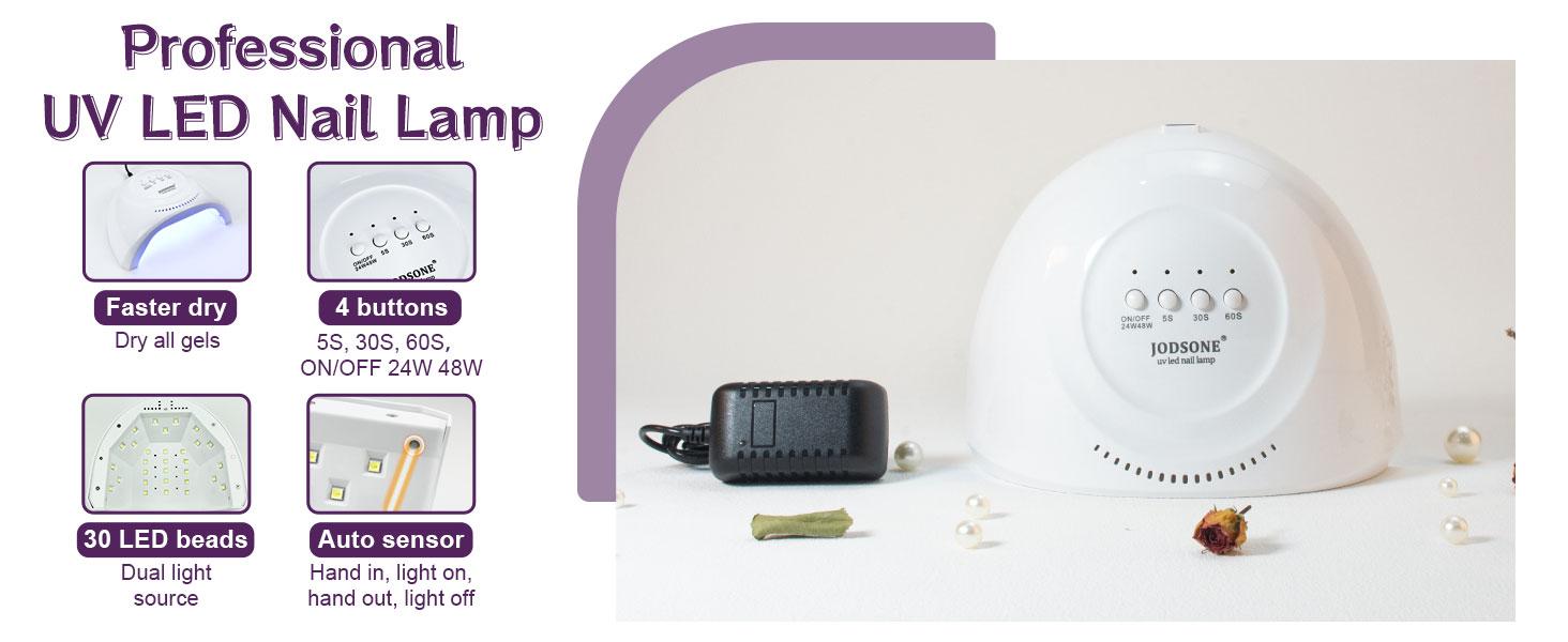 JODSONE 36 Pieces Gel Nail Polish Set U V Light Nail Drill Beginner Set Glossy Surface Easy To Apply Matte Texture All-In-One Manicure Kit JODSONE 36 Pieces Gel Nail Polish Set U V Light Nail Drill Beginner Set Glossy Surface Easy To Apply Matte Texture All-In-One Manicure Kit