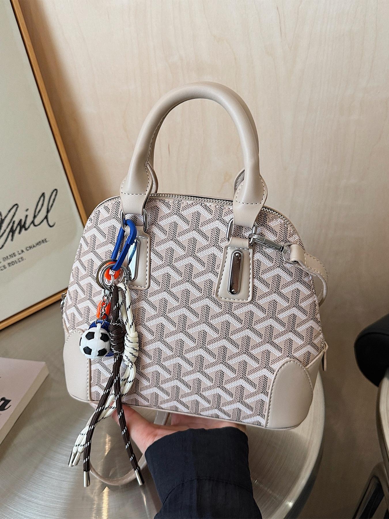 Elegant Wave Pattern Shell Bag, Classic Handbag for Women, Hobo Shoulder Bag, Fashionable Crossbody Shoulder Bag, All Season Casual Style, Crossbody Purse, Pu Tote Satchel