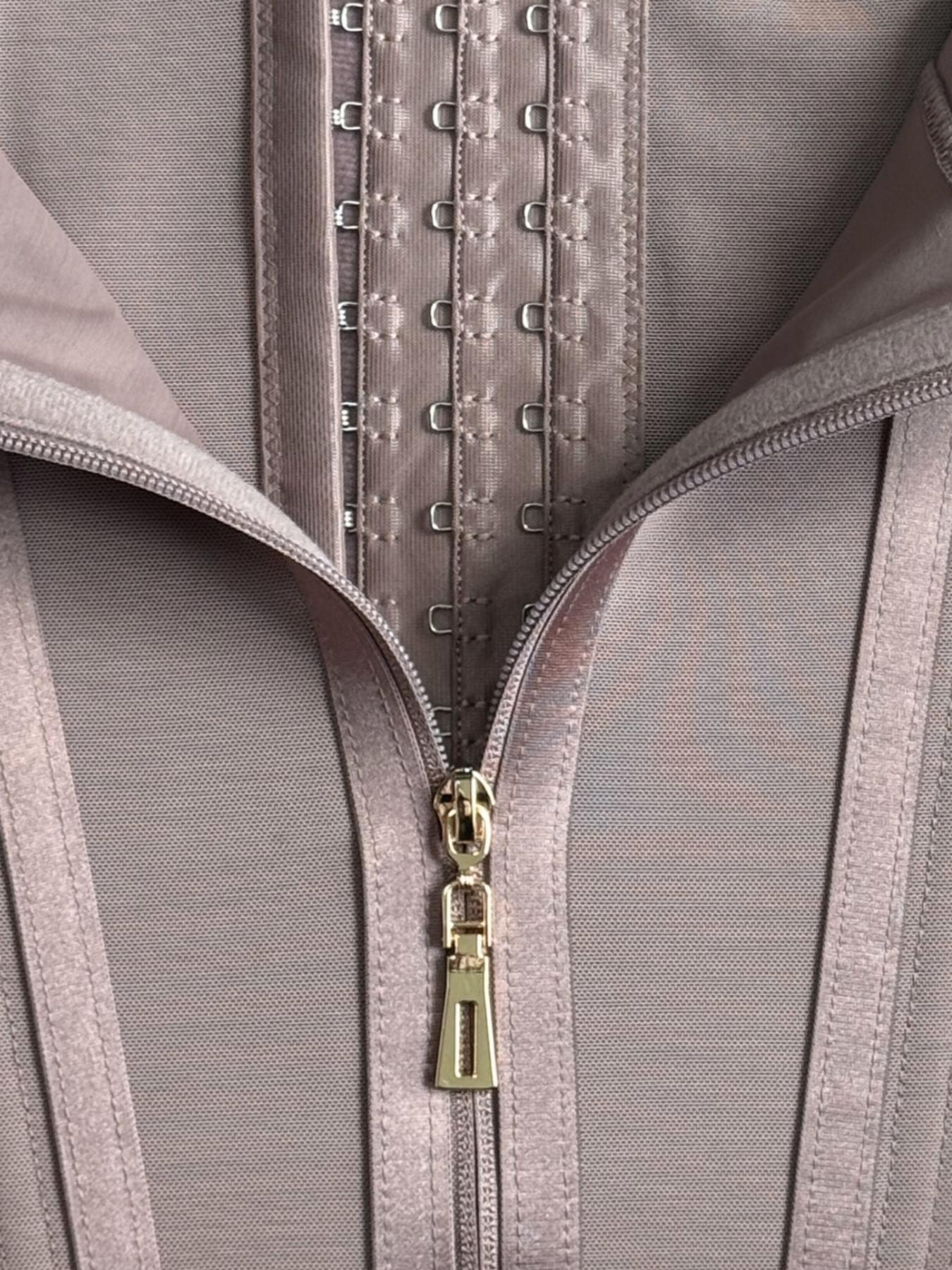 YZY Curve 1 Count Zipper Corset for Women with Bra, Built in Shaper, Firm Tummy Control Sport Workout Vest, Fajas, Colombianas Shapewear Top, Waist Trainer, Comfortable And Slimmer Shaper Clothes, Suitable for Daily Sports and Gym Training