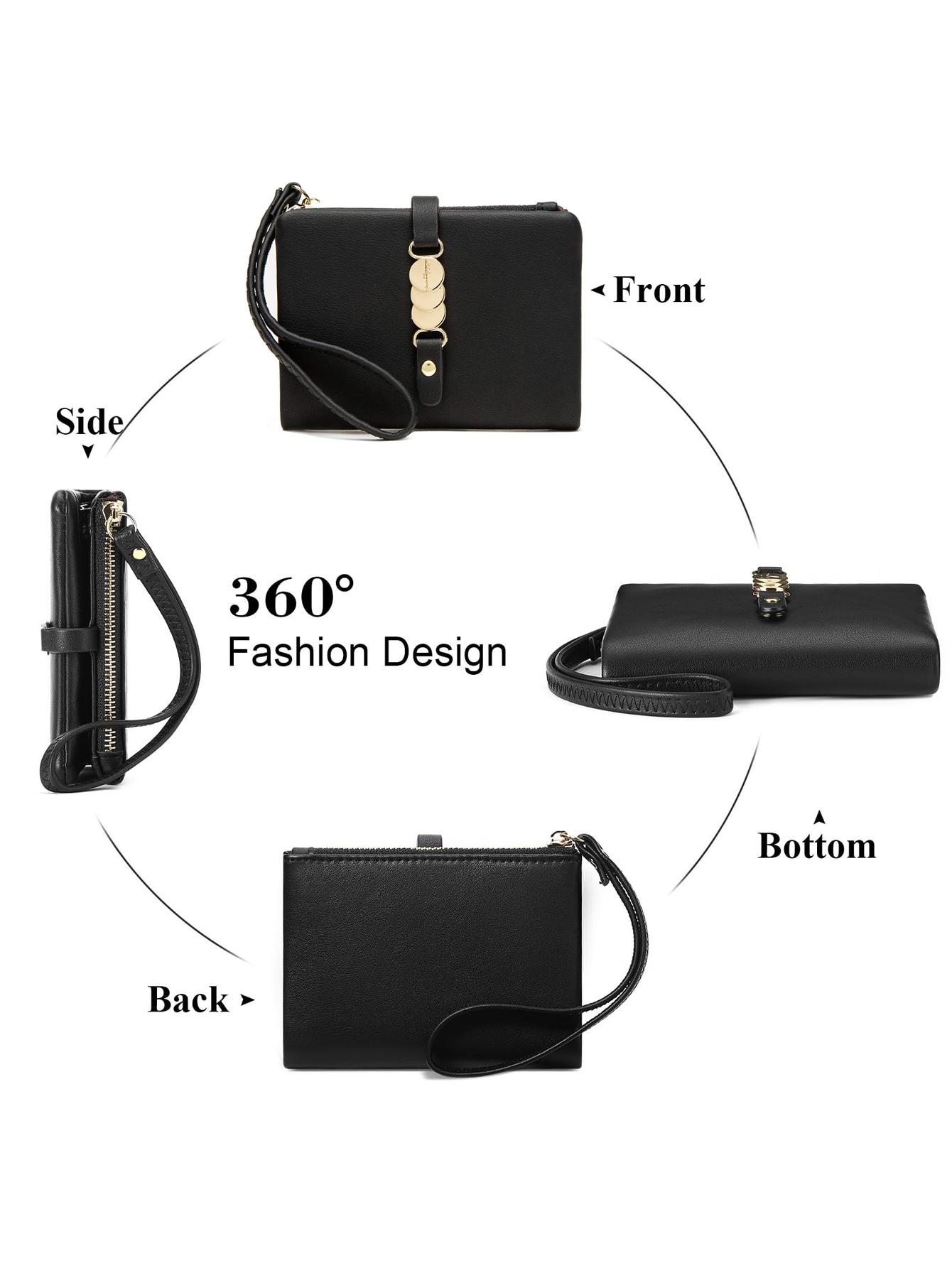 Women's Solid Color Short Wallet, Fashionable Minimalist Card Slot Card Holder, Casual Versatile Zipper Coin Purse for Daily Used