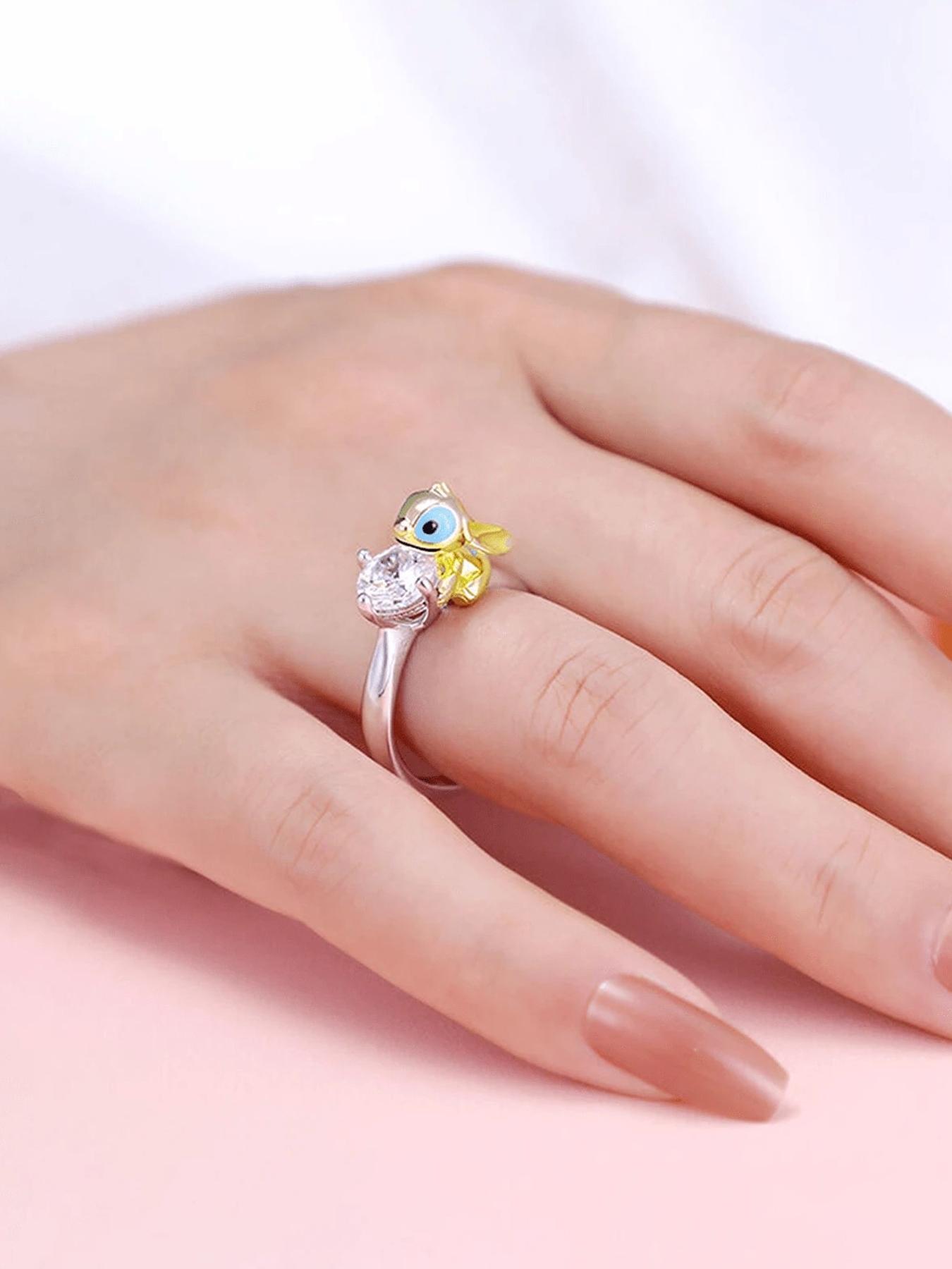 Elegant Silver Color Zircon Ring Set, Fashion Anniversary Engagement Wedding Jewelry Gift Box Included, Perfect Present for Her