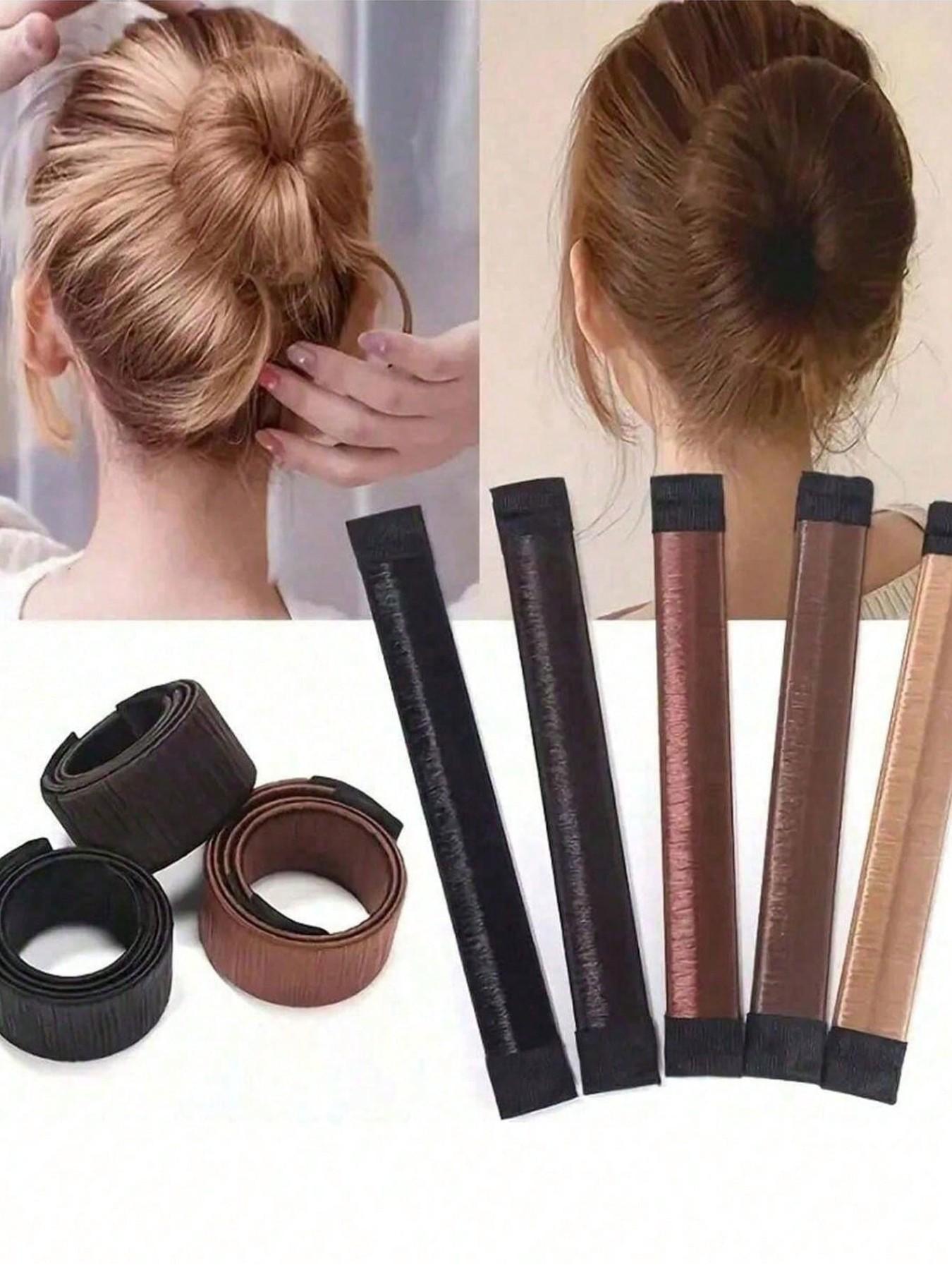 Minimalist Bun Maker Crown Styler Twisted Updo French Curls Magic Hair Bun Maker Fast & Easy Magic Bun Shaper For Woman Girl Ladies，Hair Bun Maker, Easy Fast Snap Roll Hair Nets Magic Buns Tool, Donut Curler Roller Dish Headbands