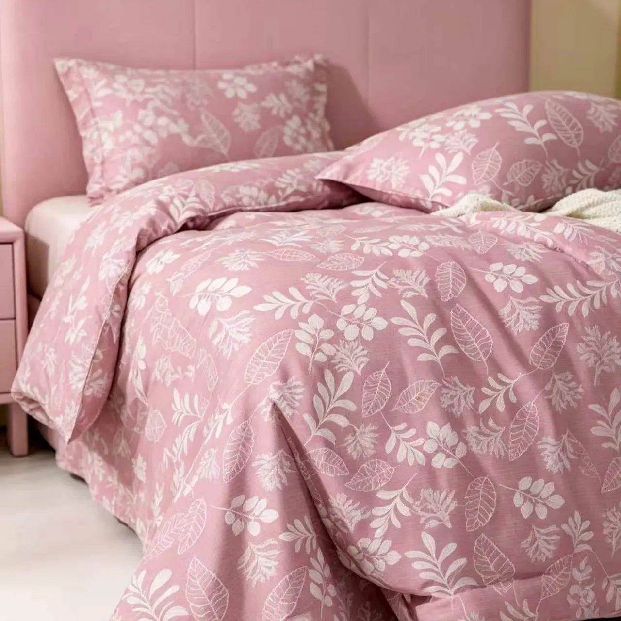 Plant Bed Sheet 230x230cm, Bedroom Decorative Bedding, Soft and Cozy Fabric, Perfect for Home Decoration, Easy Care and Durable