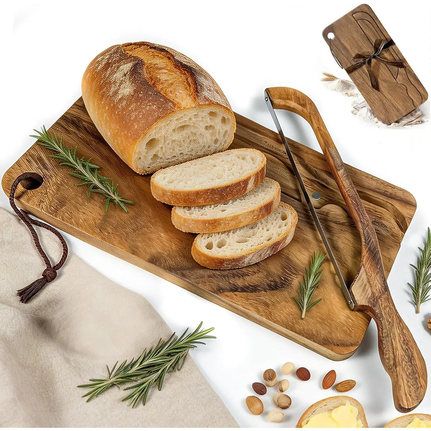 Sourdough Bread Board Set, 16" Bread Bow  and  Board