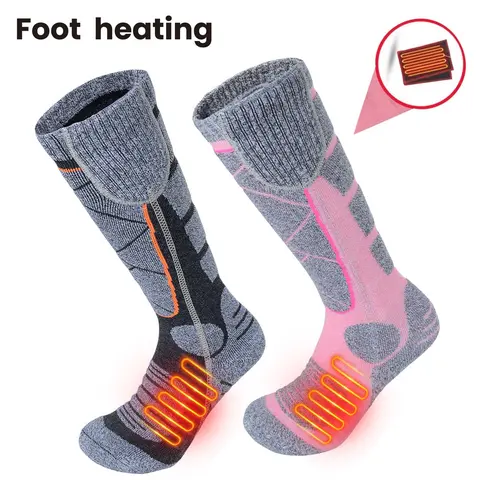 Heating Socks for Men and Women, Outdoor Socks, Rechargeable and Washable, 4000mah Battery, Ideal for Hunting, Camping, Walking, Fishing