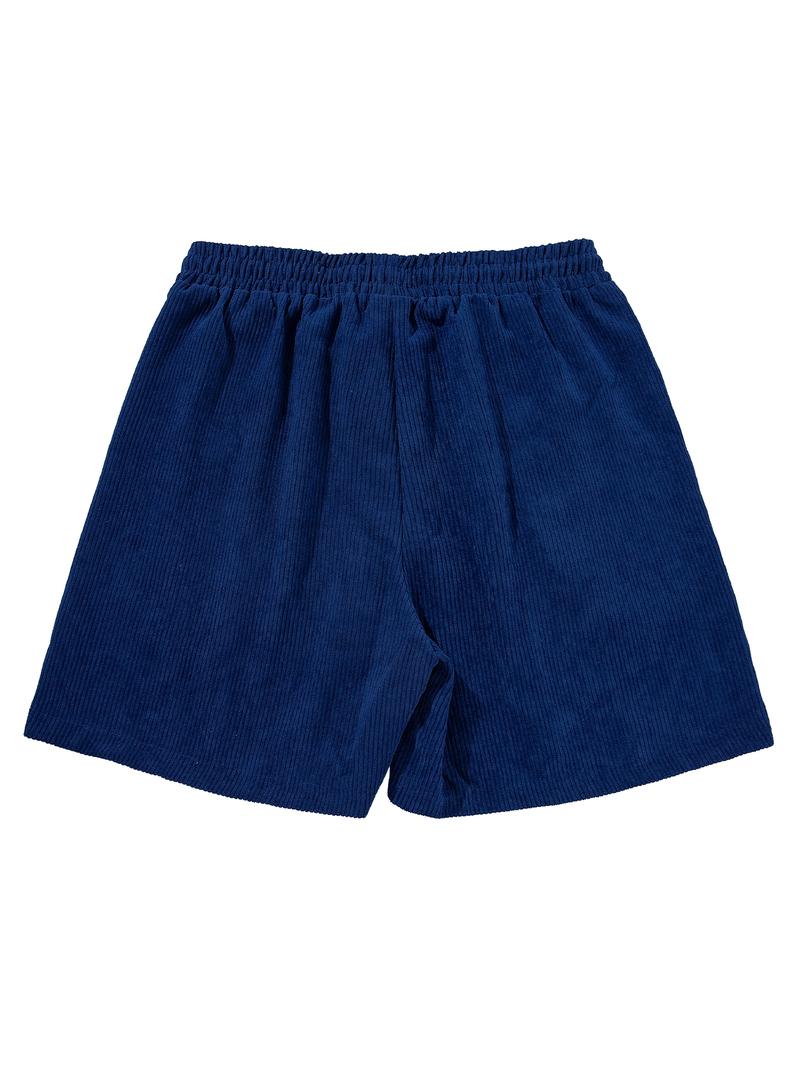 Men's Regular Fit Ribbed Shorts, Casual Comfy Breathable Shorts for Summer, Men's Bottoms for Daily Wear