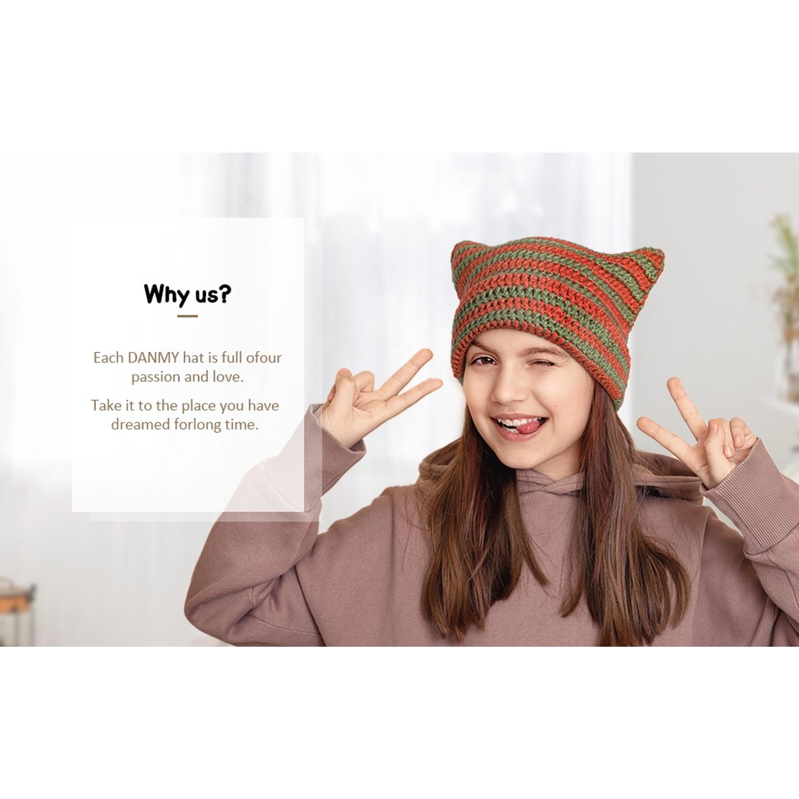 Warm Winter Knit Beanie for Women, Soft Slouchy Hat with Cat and Fox Designs Warm Winter Knit Beanie for Women, Soft Slouchy Hat with Cat and Fox Designs