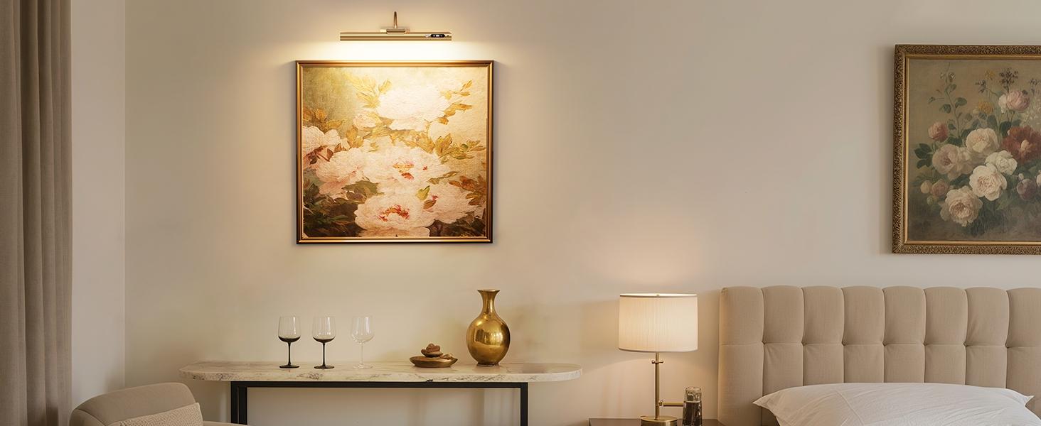 Modern LED Wall Light with Controller and Timer, Adjustable Brightness, Ideal for Artwork and Dartboards