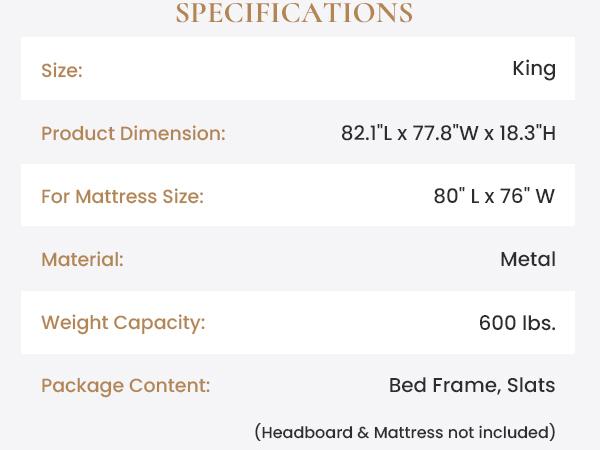 SHA CERLIN Heavy Duty Platform Bed Frame-Twin/Full/Queen/King/【Frame Only No Mattress】Self-Attached Headboard/No Box Spring Needed/Noise-Free & Non-Slip Design #ChristmasGifts#TikTokShopBlackFriday