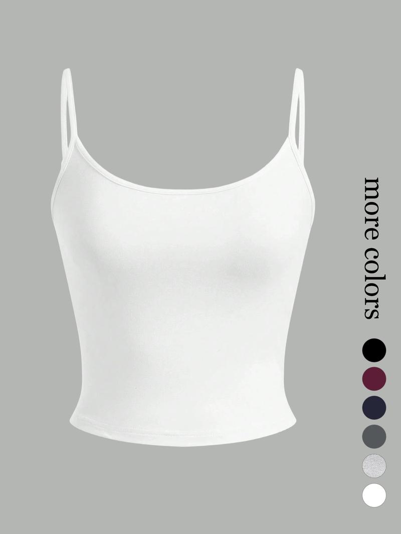 Women's Multi-Color Basic Slim Fit Cami Crop Top, Y2K Style Casual Wear, Perfect for Daily & Stylish Looks