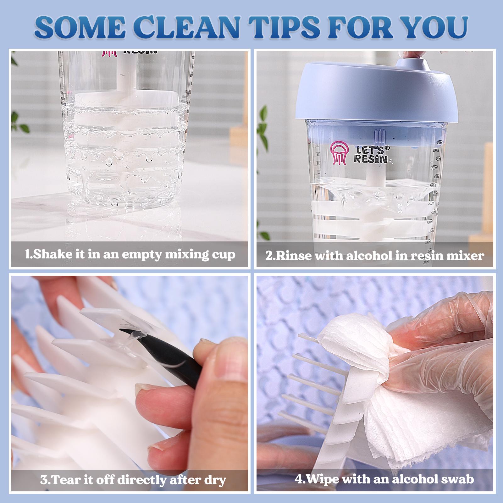 Auto Resin Mixer, Hands-Free Easy Clean Epoxy Resin Mixer with Silicone Mixing Cup, Electric Epoxy Resin Mixer for Epoxy Resin - Let's Resin