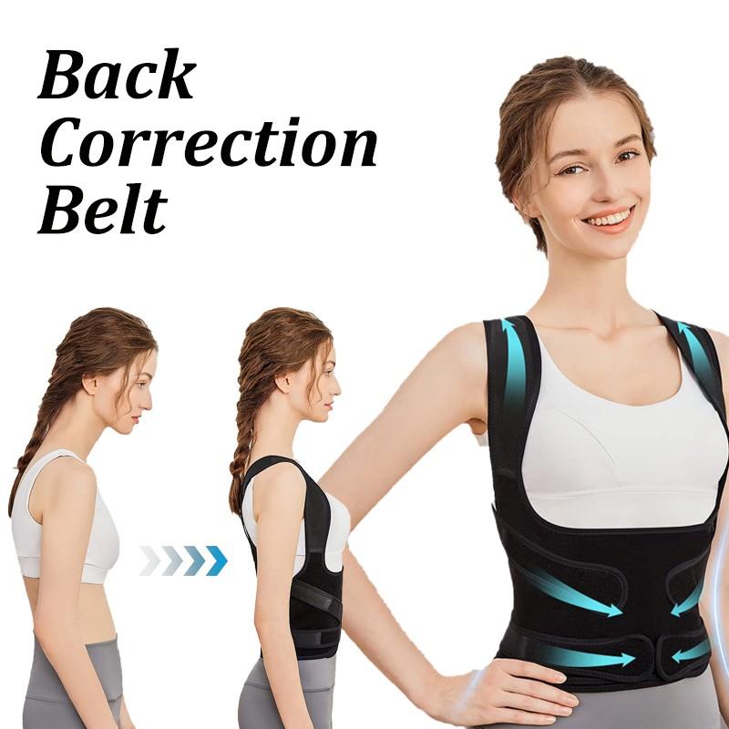 1PC Back Support Posture Corrector, Back Posture Belt, Posture Straightener, Breathable Anti-Hunchback Design for Office & Home Use, Comfortable and Adjustable Support Band