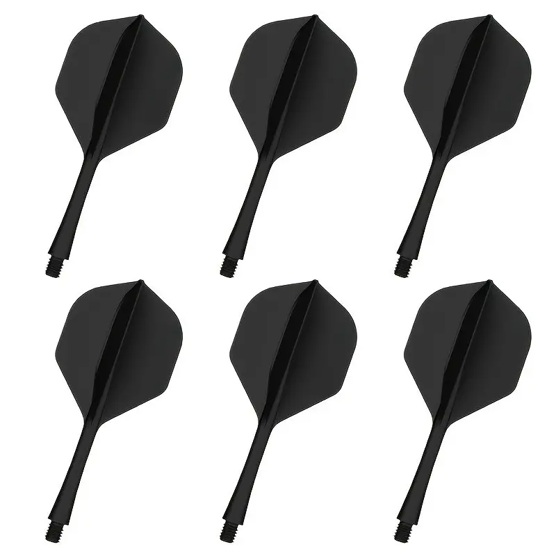 6pcs Integrated Dart Flights, Universal 2ba Fit, PP Material, Includes Storage Box, Stable Dart Flights and Shafts