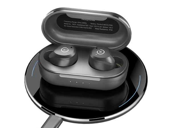 TOZO-NC9 Hybrid Active Noise Cancelling Wireless Earbuds mini headphones Audio Bluetooth Electronic Headset in-ear earphone Matte Black Mics FathersDayGift