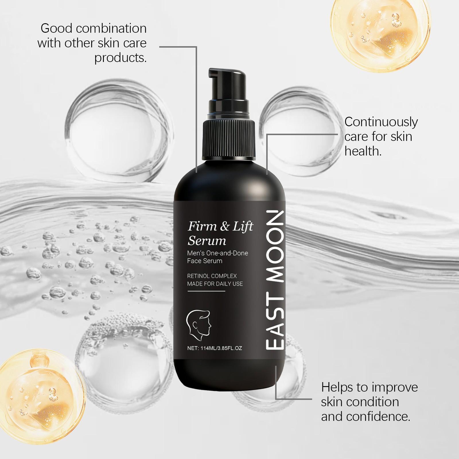 East Moon Men's Facial Hydrating Essence, Gentle Moisturizing Serum, Daily Use for Soft and Smooth Skin, Nourishing Face Care