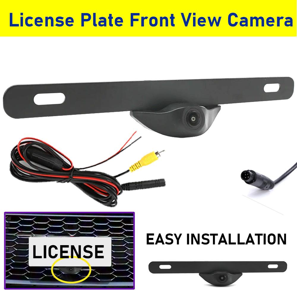 Universal License Plate Car Front Camera, 150 Degree Wide Angle Fish Eye Lens, Night Vision Waterproof, Abs Enclosure Material