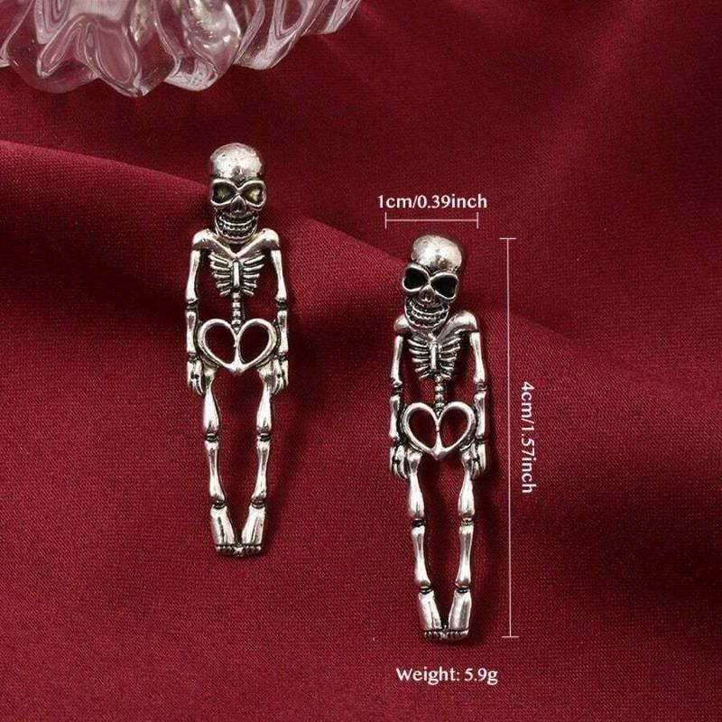 Halloween Earrings Skeleton for Women, Spooky Skull Ideal for Trick or Treat Night Halloween Party Cosplay